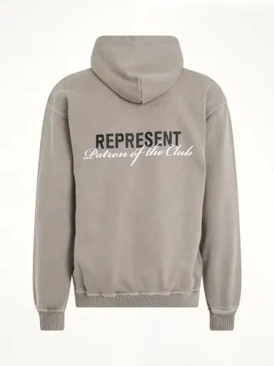 Represent Patron of The Club Hoodie in Mudstone Grey | Thumbnail 4 Represent Patron of The Club Hoodie in Mudstone Grey | Thumbnail 4