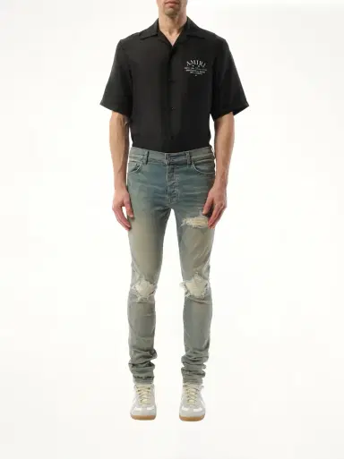 AMIRI Mx1 Ultrasuede Jeans in Antique Indigo Blue | Thumbnail 4 AMIRI Mx1 Ultrasuede Jeans in Antique Indigo Blue | Thumbnail 4