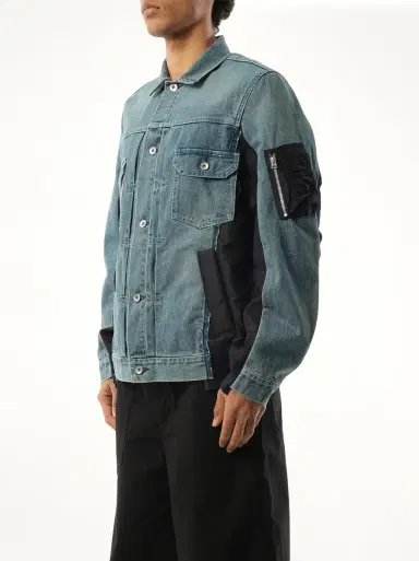 Sacai Denim Nylon Twill Jacket | Thumbnail 5 Sacai Denim Nylon Twill Jacket | Thumbnail 5