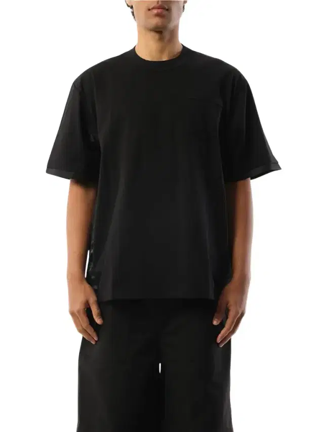 Nylon Twill Cotton Jersey T-shirt Nylon Twill Cotton Jersey T-shirt