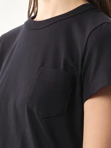 Sacai Cotton Poplin x Jersey T-shirt in Navy/navy Stripe | Thumbnail 2 Sacai Cotton Poplin x Jersey T-shirt in Navy/navy Stripe | Thumbnail 2