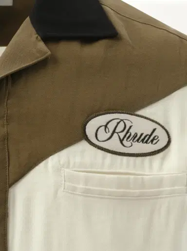 Rhude Town & Country Bowling Shirt in Military Green/off White Green | Thumbnail 2 Rhude Town & Country Bowling Shirt in Military Green/off White Green | Thumbnail 2