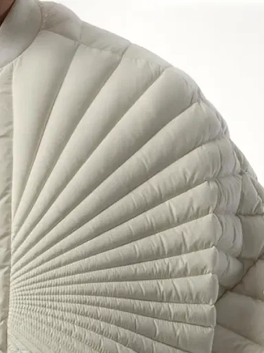 Rick Owens Rick Owens x Moncler Radiance Peter Jacket in Milk White | Thumbnail 2 Rick Owens Rick Owens x Moncler Radiance Peter Jacket in Milk White | Thumbnail 2