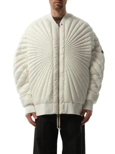 Rick Owens Rick Owens x Moncler Radiance Peter Jacket in Milk White | Thumbnail 1 Rick Owens Rick Owens x Moncler Radiance Peter Jacket in Milk White | Thumbnail 1