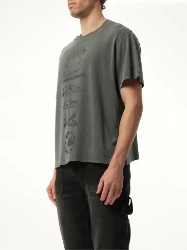 We11Done Multi-logo T-shirt in Charcoal Black | Thumbnail 5 We11Done Multi-logo T-shirt in Charcoal Black | Thumbnail 5