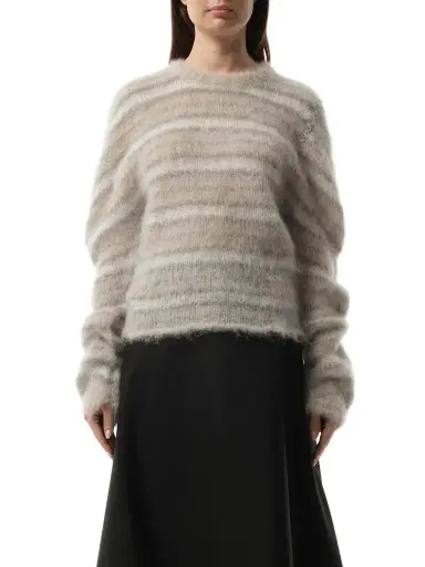 Marni Fuzzy Wuzzy Brushed Sweater in Tonic Grey | Thumbnail 1 Marni Fuzzy Wuzzy Brushed Sweater in Tonic Grey | Thumbnail 1