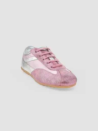 Alexander McQueen Women's Boxe Metallic Leather Low-Top Sneakers | Thumbnail 2 Alexander McQueen Women's Boxe Metallic Leather Low-Top Sneakers | Thumbnail 2