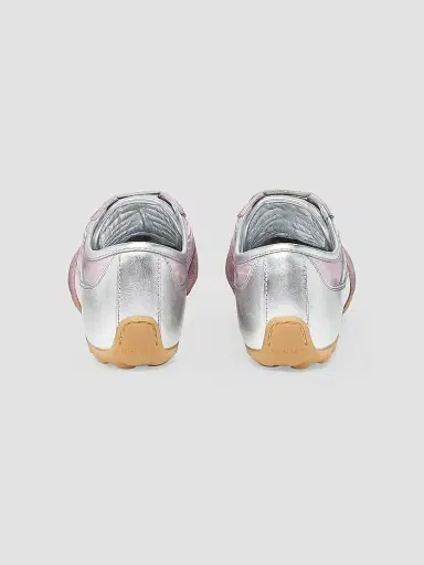 Alexander McQueen Women's Boxe Metallic Leather Low-Top Sneakers | Thumbnail 3 Alexander McQueen Women's Boxe Metallic Leather Low-Top Sneakers | Thumbnail 3
