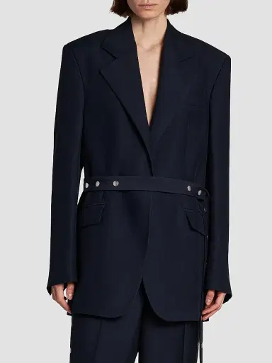 Stella McCartney Women's Stud-Belted Oversized Blazer | Thumbnail 3 Stella McCartney Women's Stud-Belted Oversized Blazer | Thumbnail 3