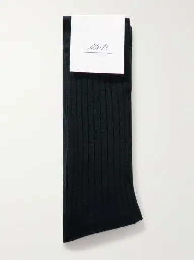 MR P. Ribbed Merino Wool-Blend Socks | Thumbnail 3 MR P. Ribbed Merino Wool-Blend Socks | Thumbnail 3