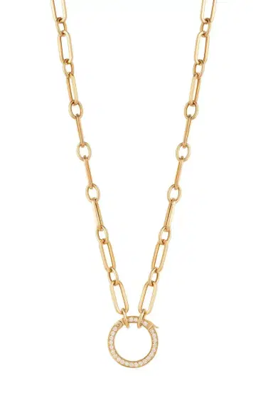 CLARA CHEHAB Diamond Liberté Rectangular Hooked Chain Necklace | Thumbnail 1 CLARA CHEHAB Diamond Liberté Rectangular Hooked Chain Necklace | Thumbnail 1
