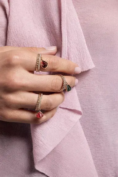 CLARA CHEHAB Diamond Pink Tourmaline Liberté Torsade Ring | Thumbnail 2 CLARA CHEHAB Diamond Pink Tourmaline Liberté Torsade Ring | Thumbnail 2