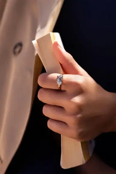 CLARA CHEHAB Sapphire Aquamarine Small Elemental Ring | Thumbnail 2 CLARA CHEHAB Sapphire Aquamarine Small Elemental Ring | Thumbnail 2