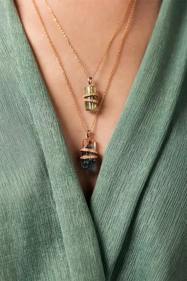 CLARA CHEHAB Diamond Aquamarine Large Elemental Pendant | Thumbnail 2 CLARA CHEHAB Diamond Aquamarine Large Elemental Pendant | Thumbnail 2