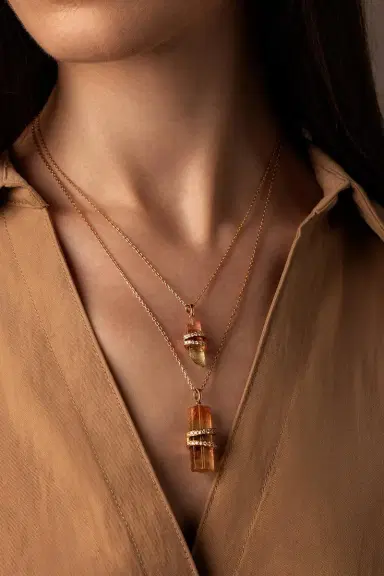 CLARA CHEHAB Diamond Watermelon Tourmaline Medium Elemental Pendant | Thumbnail 2 CLARA CHEHAB Diamond Watermelon Tourmaline Medium Elemental Pendant | Thumbnail 2