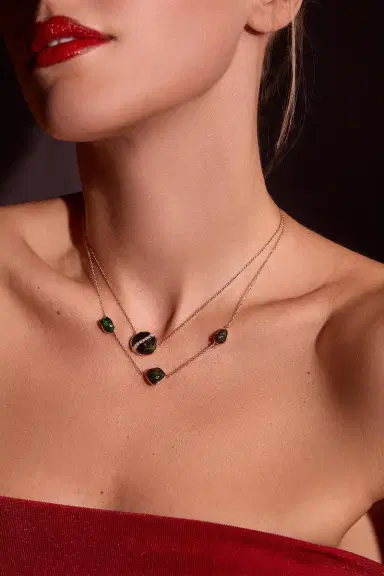 CLARA CHEHAB Green Tourmaline Sequence Necklace | Thumbnail 4 CLARA CHEHAB Green Tourmaline Sequence Necklace | Thumbnail 4
