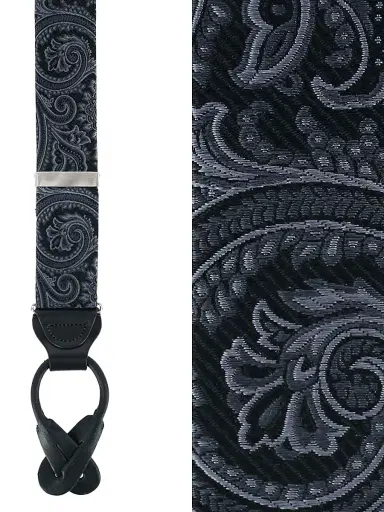 Trafalgar Men Sobee Paisley Silk Suspenders | Thumbnail 3 Trafalgar Men Sobee Paisley Silk Suspenders | Thumbnail 3