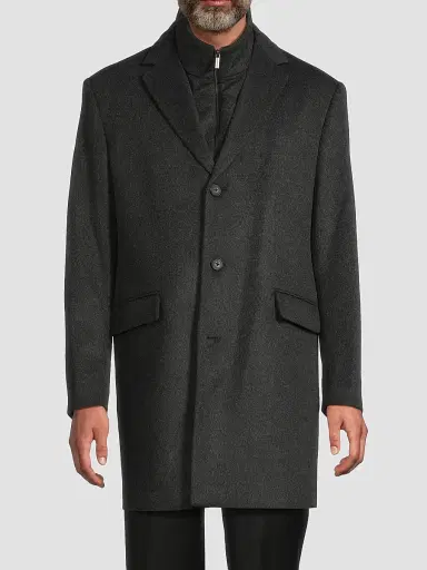 Saks Fifth Avenue Men's COLLECTION Fashion Wool-Cashmere Top Coat | Thumbnail 3 Saks Fifth Avenue Men's COLLECTION Fashion Wool-Cashmere Top Coat | Thumbnail 3