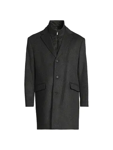 Saks Fifth Avenue Men's COLLECTION Fashion Wool-Cashmere Top Coat | Thumbnail 1 Saks Fifth Avenue Men's COLLECTION Fashion Wool-Cashmere Top Coat | Thumbnail 1
