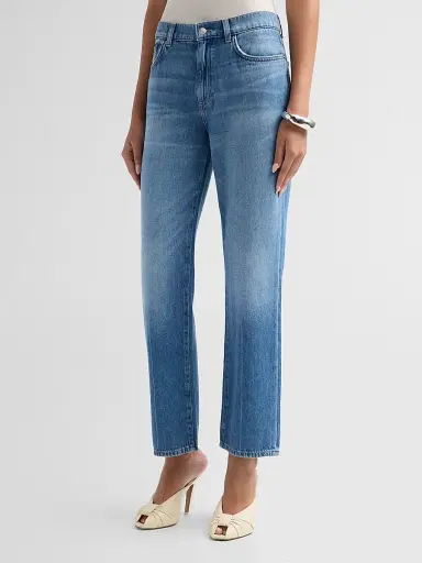 Le Jean Women's 90's Faded Wash Straight Jeans | Thumbnail 4 Le Jean Women's 90's Faded Wash Straight Jeans | Thumbnail 4