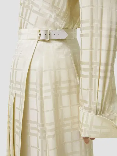 Burberry Women's Annalie Check Silk Midi Kilt | Thumbnail 4 Burberry Women's Annalie Check Silk Midi Kilt | Thumbnail 4
