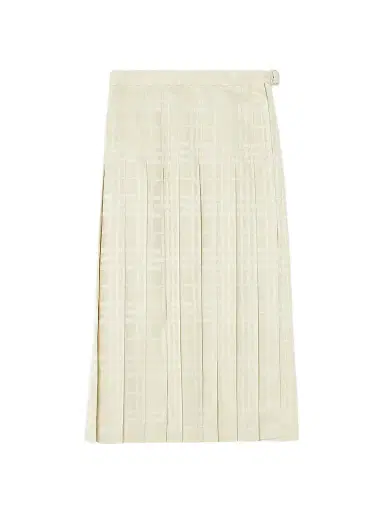 Burberry Women's Annalie Check Silk Midi Kilt | Thumbnail 1 Burberry Women's Annalie Check Silk Midi Kilt | Thumbnail 1