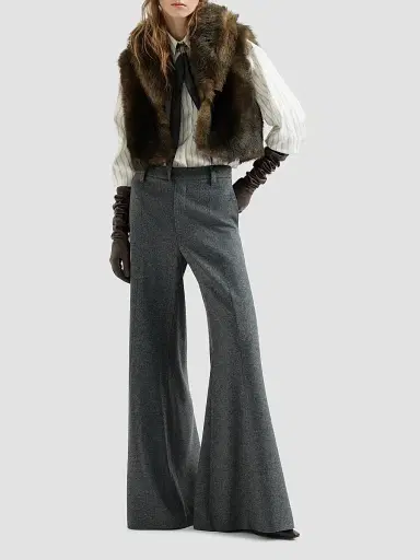 Brunello Cucinelli Women's Soft Shearling Vest | Thumbnail 2 Brunello Cucinelli Women's Soft Shearling Vest | Thumbnail 2