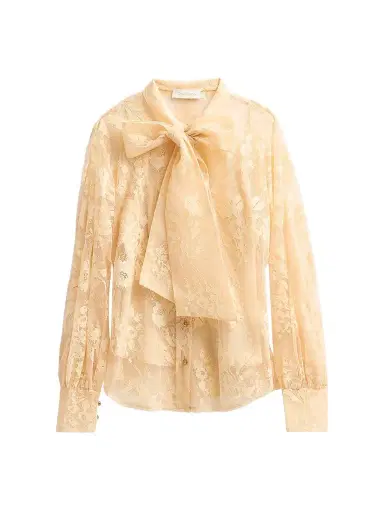 Zimmermann Women's Valiant Lace Pussy Bow Blouse | Thumbnail 1 Zimmermann Women's Valiant Lace Pussy Bow Blouse | Thumbnail 1