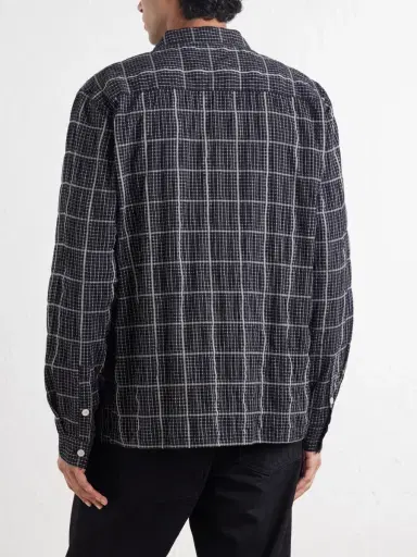Folk Patch Checked Cotton-Blend Seersucker Shirt - Men | Thumbnail 4 Folk Patch Checked Cotton-Blend Seersucker Shirt - Men | Thumbnail 4
