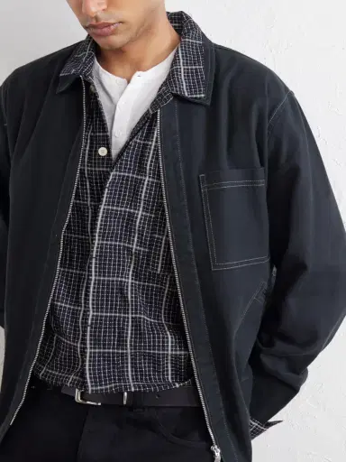 Folk Patch Checked Cotton-Blend Seersucker Shirt - Men | Thumbnail 5 Folk Patch Checked Cotton-Blend Seersucker Shirt - Men | Thumbnail 5