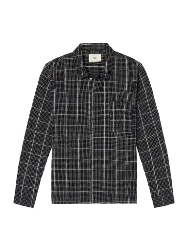 Folk Patch Checked Cotton-Blend Seersucker Shirt - Men | Thumbnail 1 Folk Patch Checked Cotton-Blend Seersucker Shirt - Men | Thumbnail 1