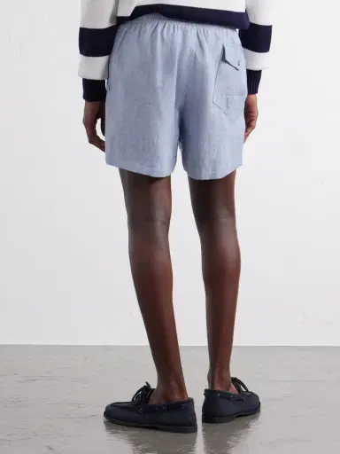 Ralph Lauren Purple Label Amalfi Straight-Leg Drawstring Linen-Blend Shorts - Men | Thumbnail 4 Ralph Lauren Purple Label Amalfi Straight-Leg Drawstring Linen-Blend Shorts - Men | Thumbnail 4