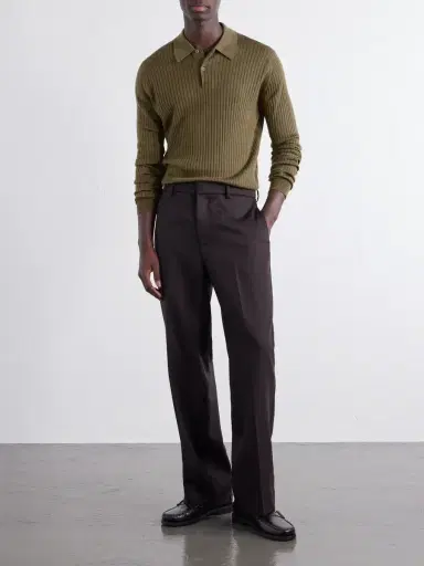 John Smedley Hodson Ribbed Merino Wool Polo Shirt - Men | Thumbnail 2 John Smedley Hodson Ribbed Merino Wool Polo Shirt - Men | Thumbnail 2