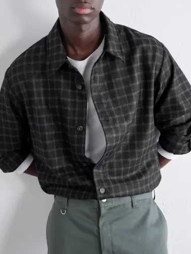 A.P.C. Bobby Checked Wool-Blend Twill Shirt - Men | Thumbnail 5 A.P.C. Bobby Checked Wool-Blend Twill Shirt - Men | Thumbnail 5
