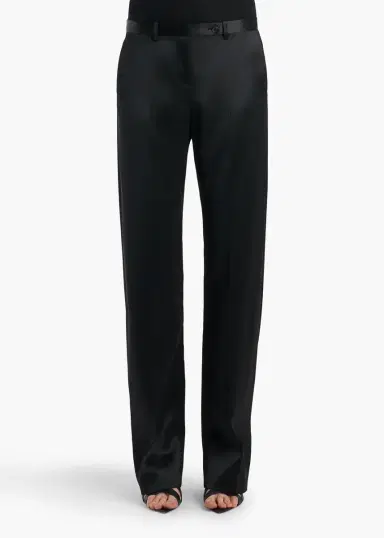 Khaite Hunter Pant In Black Satin | Thumbnail 3 Khaite Hunter Pant In Black Satin | Thumbnail 3