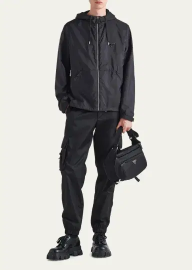 Prada Men's Re-Nylon Blouson Jacket | Thumbnail 2 Prada Men's Re-Nylon Blouson Jacket | Thumbnail 2