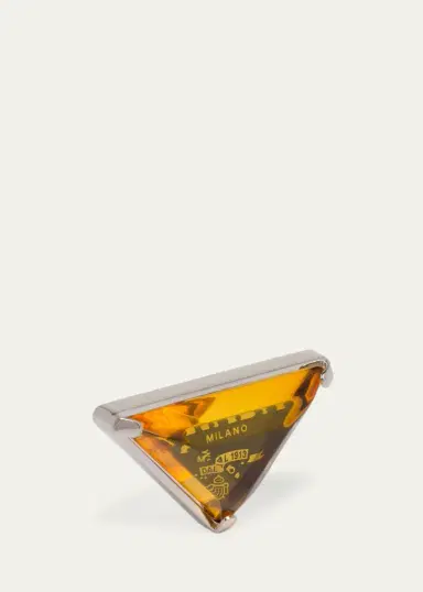 Prada Triangle Embellished Clip Earrings | Thumbnail 3 Prada Triangle Embellished Clip Earrings | Thumbnail 3