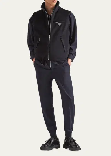Prada Men's Solid Cashmere-Blend Vest | Thumbnail 2 Prada Men's Solid Cashmere-Blend Vest | Thumbnail 2