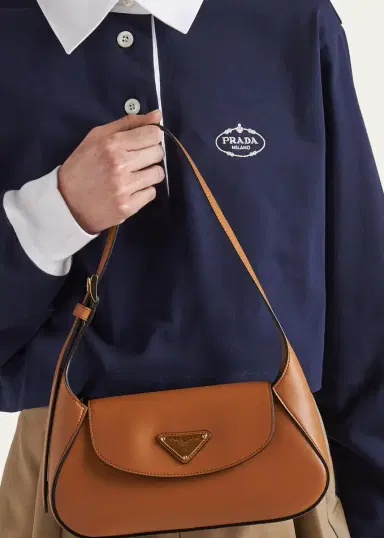 Prada City Flap Leather Shoulder Bag | Thumbnail 2 Prada City Flap Leather Shoulder Bag | Thumbnail 2