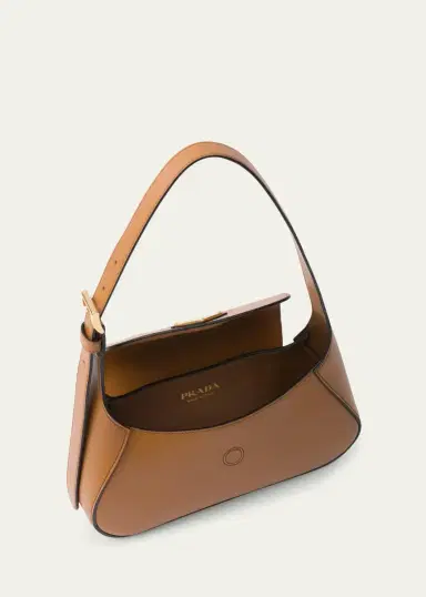 Prada City Flap Leather Shoulder Bag | Thumbnail 4 Prada City Flap Leather Shoulder Bag | Thumbnail 4