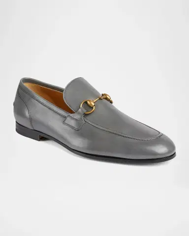 Gucci Men's Jordaan Leather Loafers | Thumbnail 2 Gucci Men's Jordaan Leather Loafers | Thumbnail 2