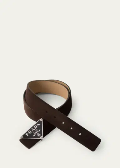 Prada Men's Suede Belt Strap | Thumbnail 2 Prada Men's Suede Belt Strap | Thumbnail 2