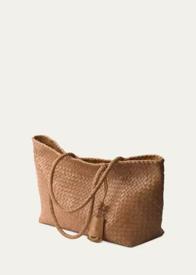 Prada Madras Woven Leather Tote Bag | Thumbnail 4 Prada Madras Woven Leather Tote Bag | Thumbnail 4