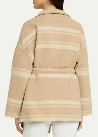 Etoile Isabel Marant Brea Striped Wrap Coat | Thumbnail 3 Etoile Isabel Marant Brea Striped Wrap Coat | Thumbnail 3