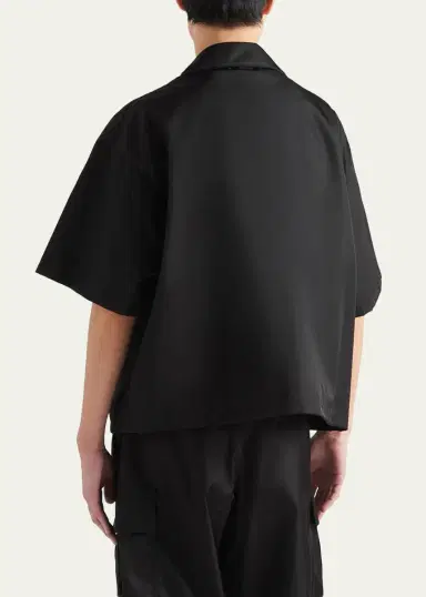 Prada Men's Re-Nylon Bowling Shirt | Thumbnail 3 Prada Men's Re-Nylon Bowling Shirt | Thumbnail 3