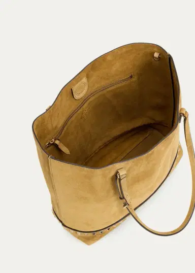 Valentino Garavani Medium Rockstud Suede Tote Bag | Thumbnail 7 Valentino Garavani Medium Rockstud Suede Tote Bag | Thumbnail 7