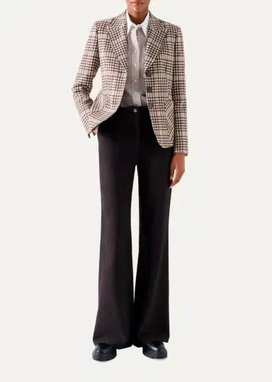 Akris punto Tweed Check Wool-Blend Blazer | Thumbnail 2 Akris punto Tweed Check Wool-Blend Blazer | Thumbnail 2