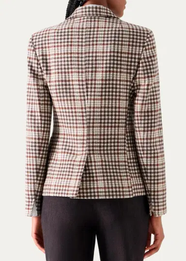 Akris punto Tweed Check Wool-Blend Blazer | Thumbnail 3 Akris punto Tweed Check Wool-Blend Blazer | Thumbnail 3