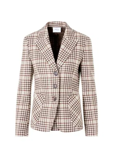 Akris punto Tweed Check Wool-Blend Blazer | Thumbnail 1 Akris punto Tweed Check Wool-Blend Blazer | Thumbnail 1