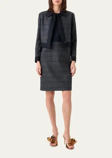 Akris Lewitt Prince of Whales Wool Short Jacket | Thumbnail 2 Akris Lewitt Prince of Whales Wool Short Jacket | Thumbnail 2